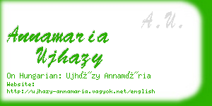annamaria ujhazy business card